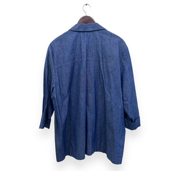 Vintage Southwest Beaded Denim Jacket Size Womens 18 - Picture 2 of 6